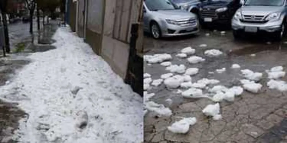 Imagem ilustrativa da imagem Curitiba é atingida por tempestade e queda de granizo