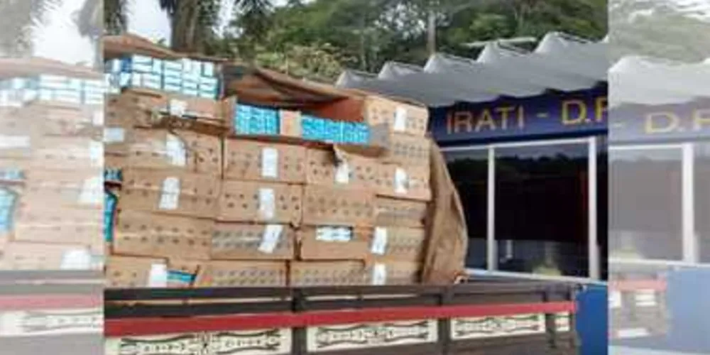 Carga de cigarros foi apreendida em Irati