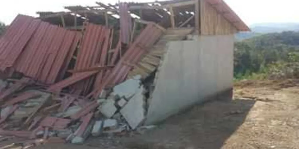 Casas foram destruídas com explosão em Bocaiúva