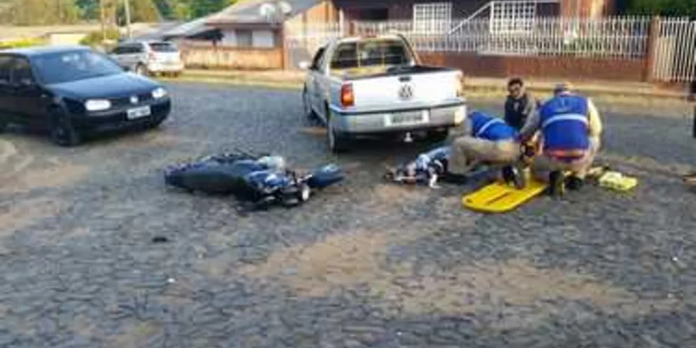 Acidente deixou motociclista ferido em cruzamento do Santa Paula