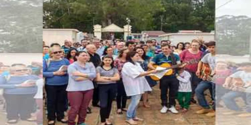 Missa foi realizada no Cemitério da Colônia Dona Luíza