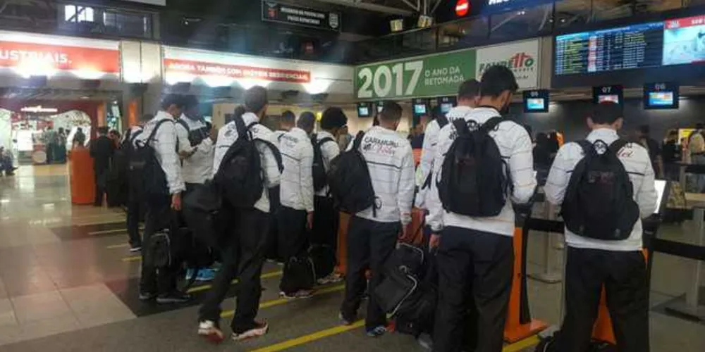 Caramuru no embarque para Minas Gerais