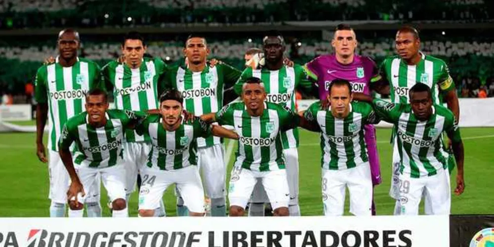 Equipe do Atlético Nacional na final da Libertadores