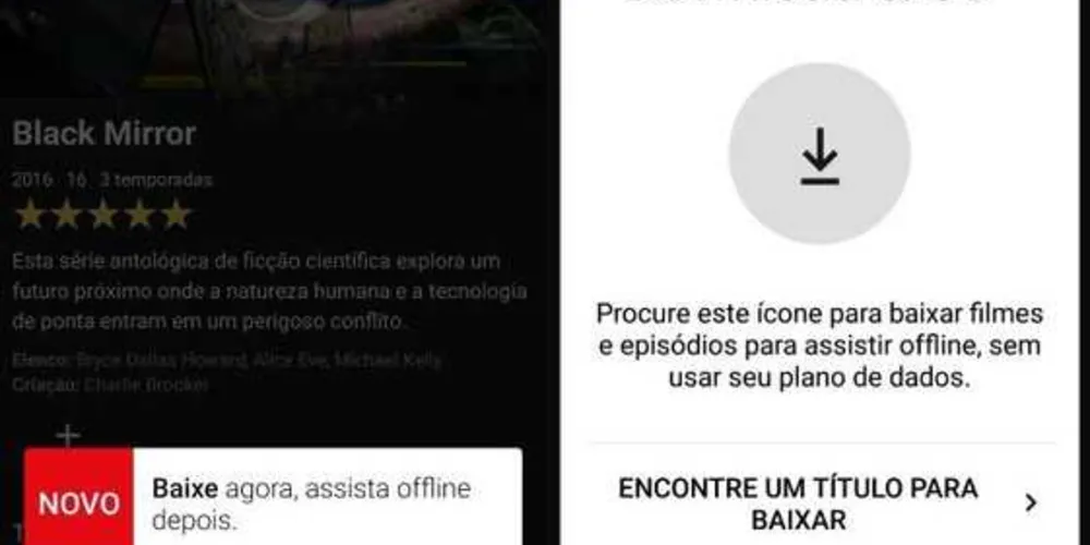 Imagem ilustrativa da imagem Netflix anuncia download de filmes e séries