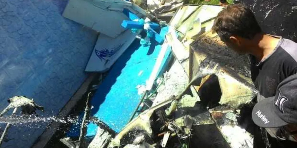 Imagem ilustrativa da imagem Avião cai em Cruz Machado e deixa uma vítima