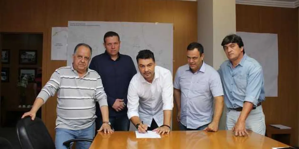 Rangel anunciou Ciro Ribas (a esquerda), Eduardo Marques, Celso Santana e Márcio Ferreira (a direita)