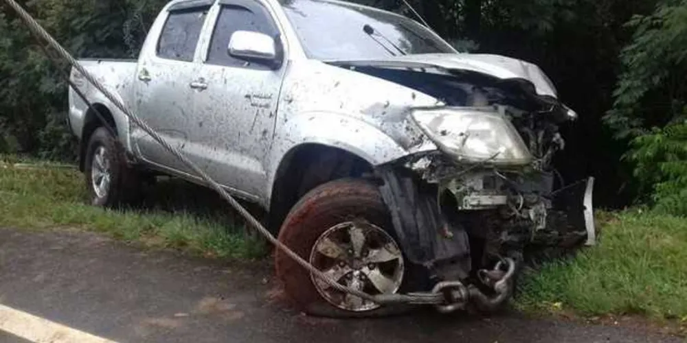 Hilux era conduzida por um adolescente de 15 anos