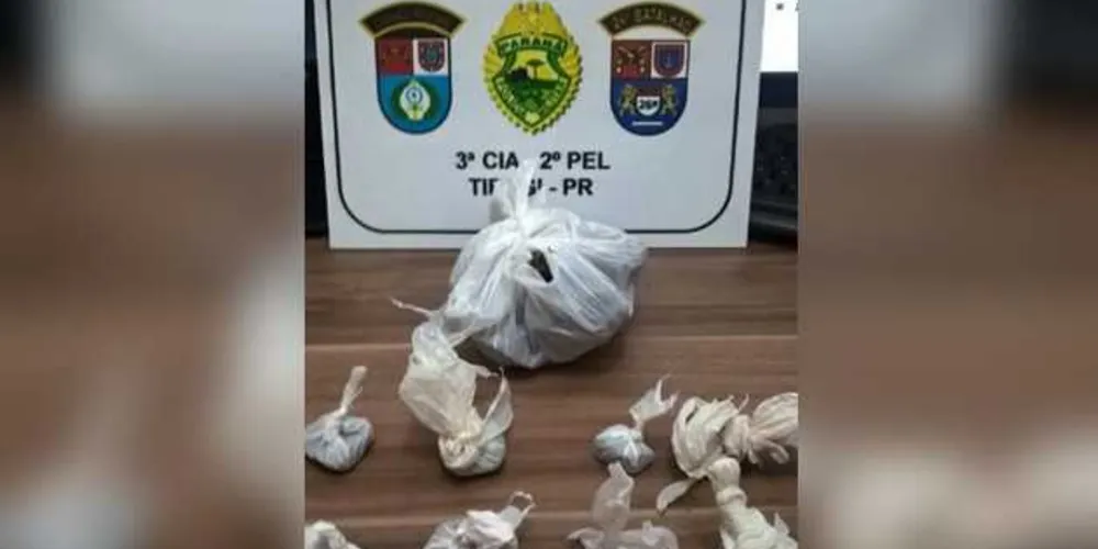 Maconha apreendida foi encaminhada para a delegacia de Tibagi