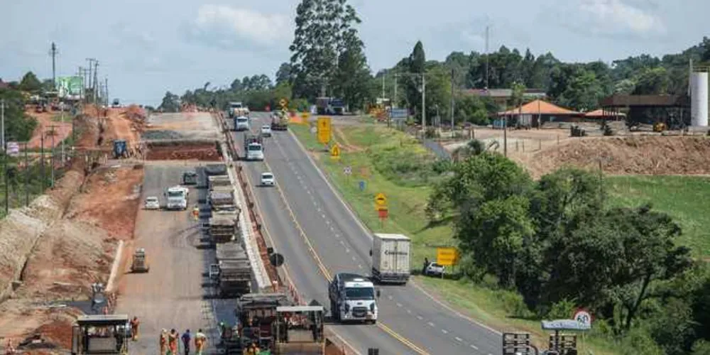 Obras de duplicação da rodovia afetam o tráfego na BR-376 em Ortigueira