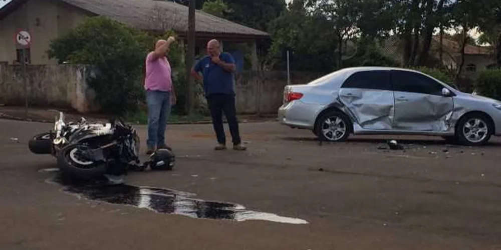 Acidente foi registrado na Rua Jauri Viana Esteves, em Arapoti