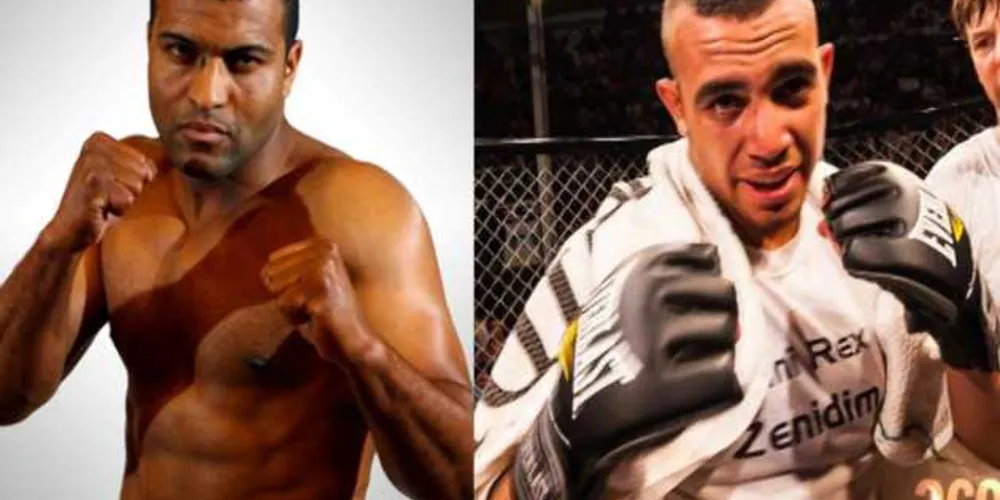 Cleiton (a esquerda) e Rani (a direita) medem forças no dia 19 de fevereiro no Aspera Fight