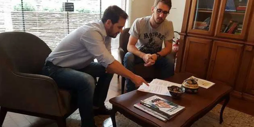 Daniel Prochalski e Geraldo se reuniram para discutir o teor das matérias enviadas pelo Poder Executivo