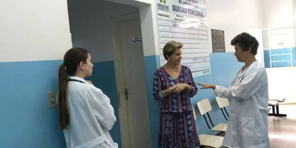 Imagem ilustrativa da imagem Prefeita de PG faz vistoria na UBS de Órfãs