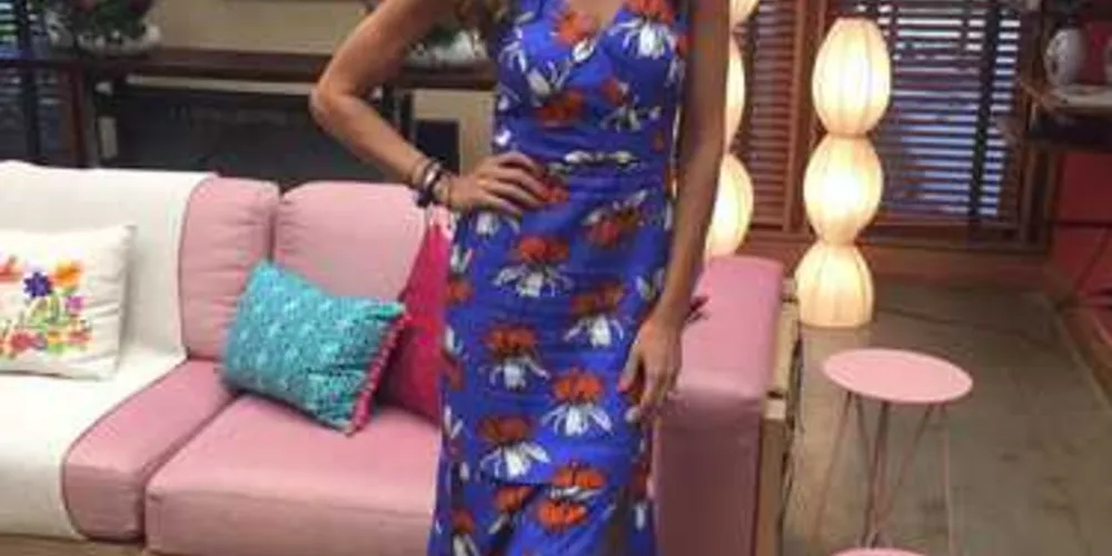 Imagem ilustrativa da imagem Patrícia Poeta aposta em vestido midi para apresentar o 'É de Casa'
