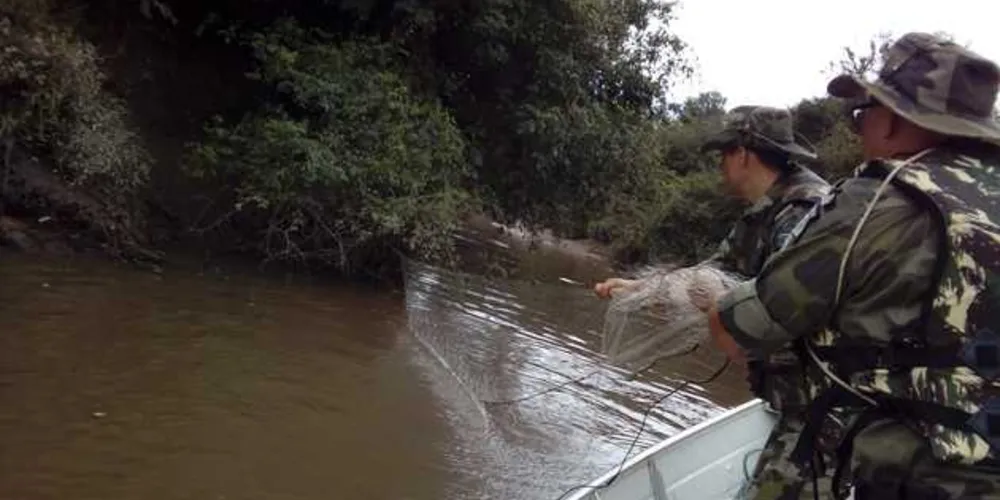 Imagem ilustrativa da imagem Polícia encontra redes de pesca no Rio Tibagi