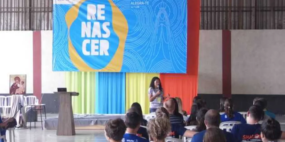 Momento de pregação durante o encontro