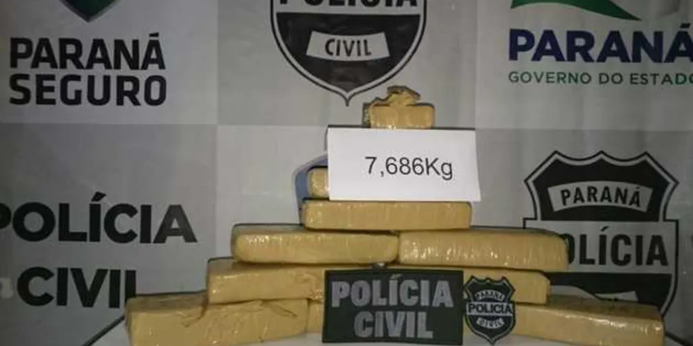 Imagem ilustrativa da imagem Polícia apreende mais de 7 kg de drogas em Irati