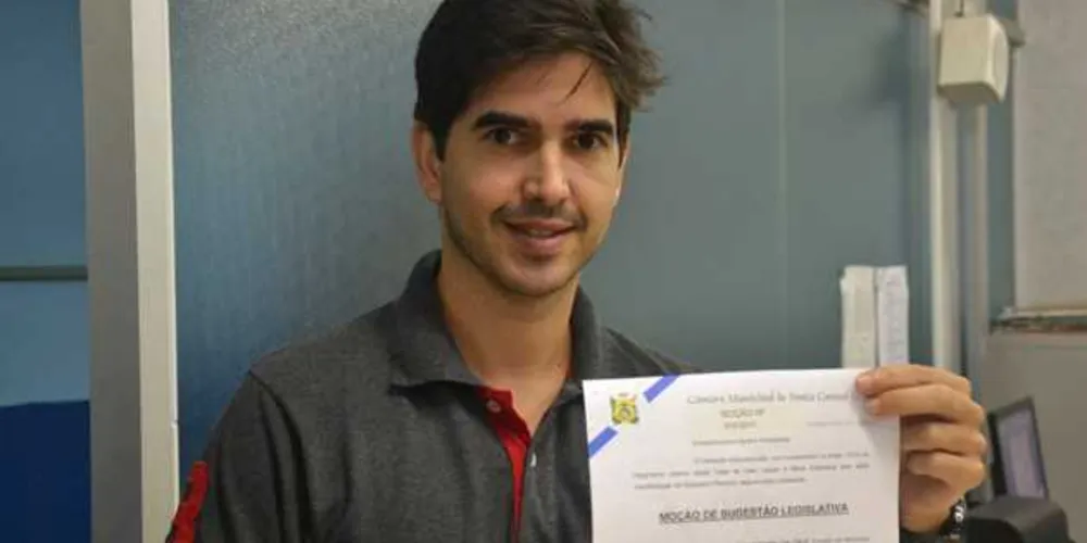 Moção foi protocolada nessa segunda-feira (13) no Legislativo Municipal