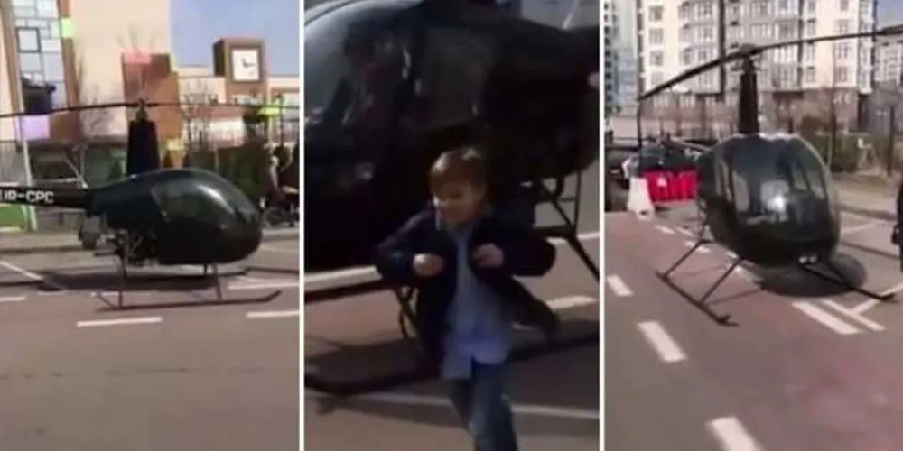 Pressa pouca é bobagem! Aluno chega de helicóptero a escola
