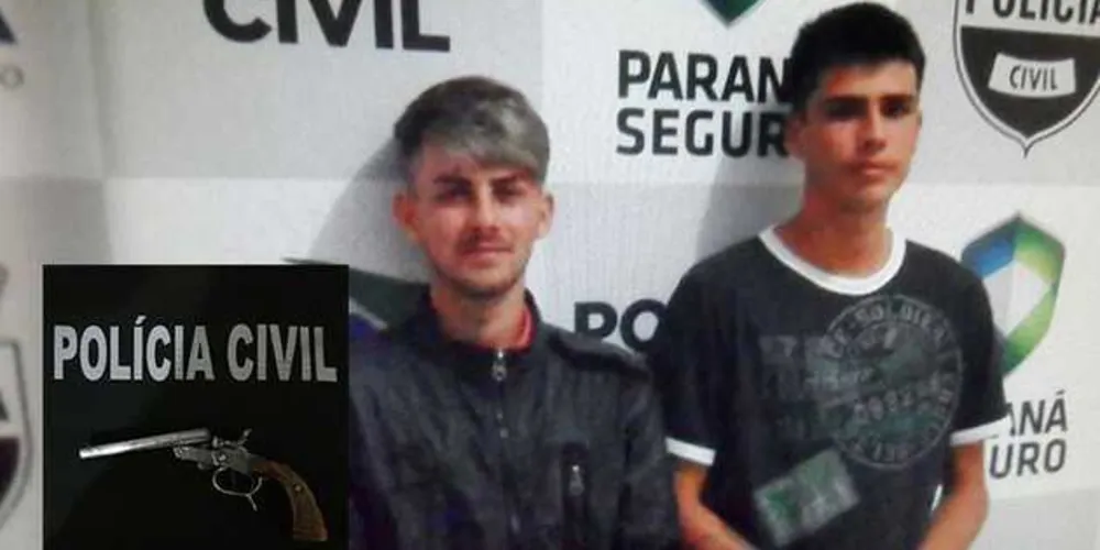 Dupla foi presa em casa; No detalhe a arma utilizada no assassinato a sangue frio