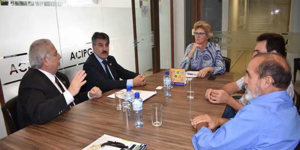 Sindicato de Corretores de Seguro visita ACIPG /Foto: Assessoria de Imprensa 