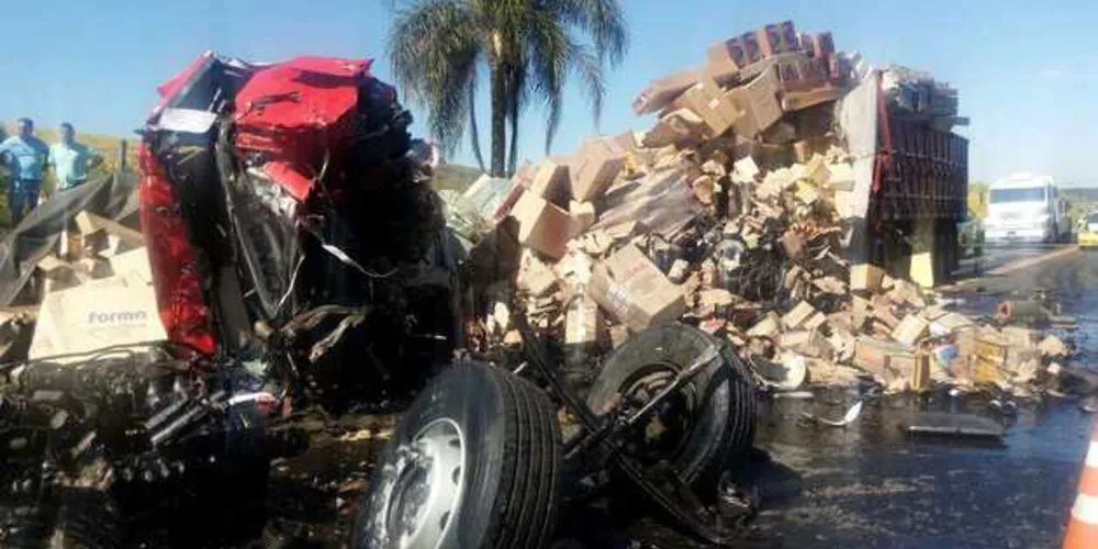 Imagem ilustrativa da imagem Dois caminhoneiros morrem em rodovia dos Campos Gerais