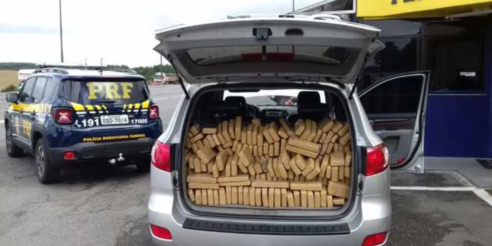  PRF apreende 349 quilos de maconha /Foto: PRF