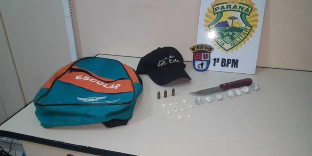 Rapaz conseguiu fugir, mas deixou para trás mochila com faca e drogas | aRede/COP