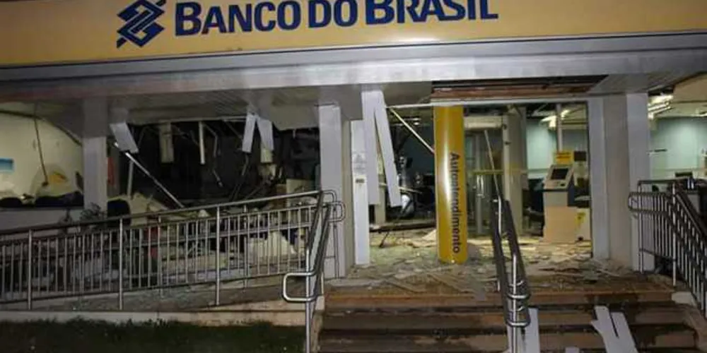 Ataque a banco aconteceu na madrugada desta quinta-feira na cidade de Cruz Machado | Divulgação