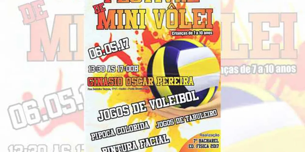 Imagem ilustrativa da imagem Universitários promovem evento de vôlei voltado para crianças em PG