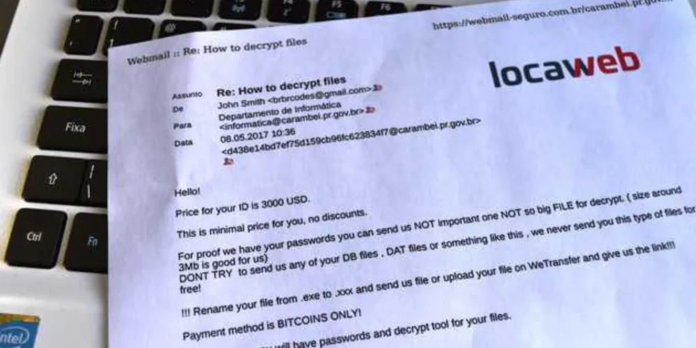 Autores do ataque hacker pediram 3 mil dólares para desbloquear sistema da Prefeitura | Divulgação