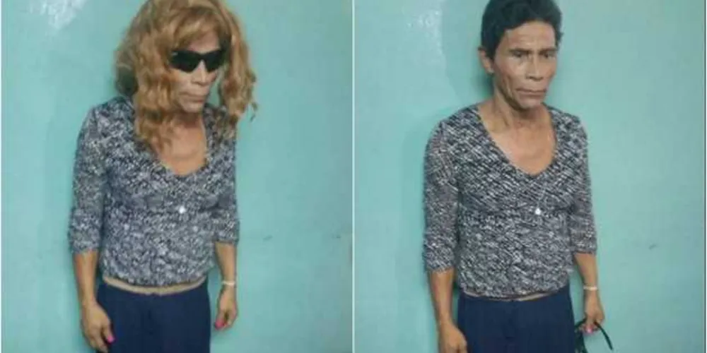 Imagem ilustrativa da imagem Preso tenta fugir vestido de mulher, mas é traído pelo desequilíbrio com salto alto