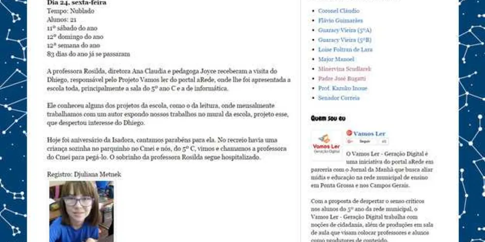 São 11 blogs escolares neste primeiro semestre