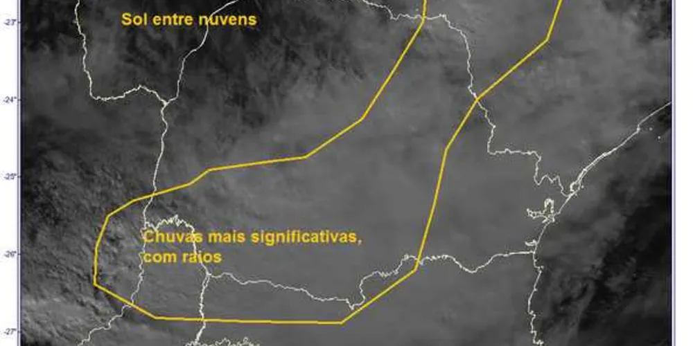 Imagem ilustrativa da imagem Final de semana será de chuva nos Campos Gerais