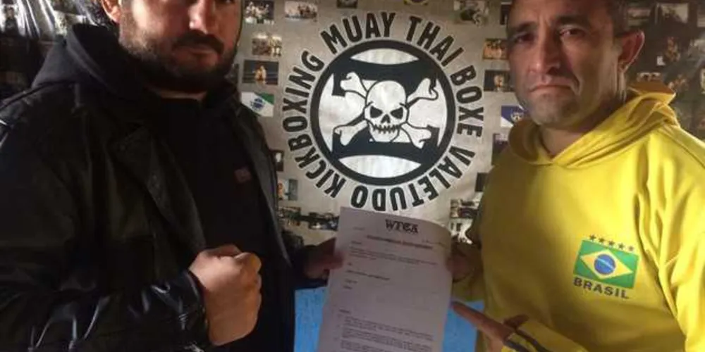 Rodrigo (a esquerda) ao lado técnico e também atleta, Paulo Bueno