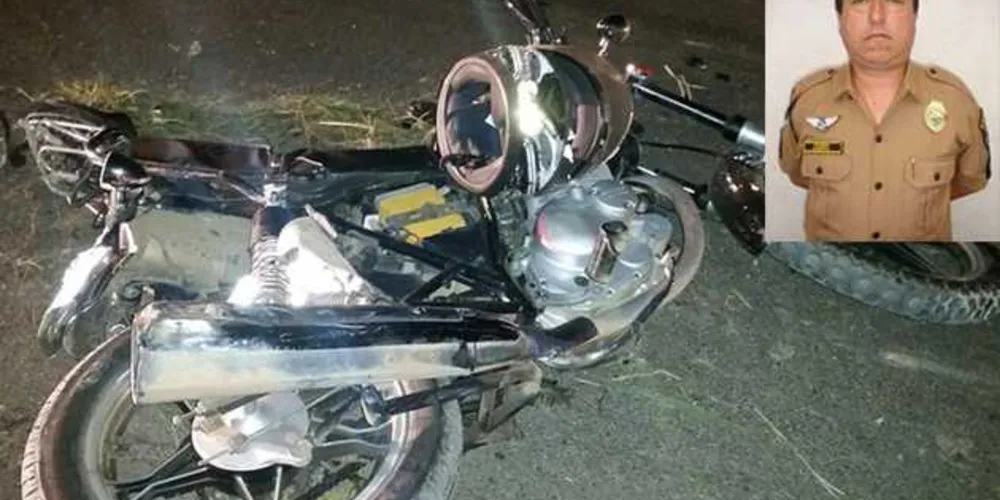 Cabo Garstka não resistiu aos ferimentos após colisão entre motocicleta e caminhonete na região de Irati | Divulgação/PRF