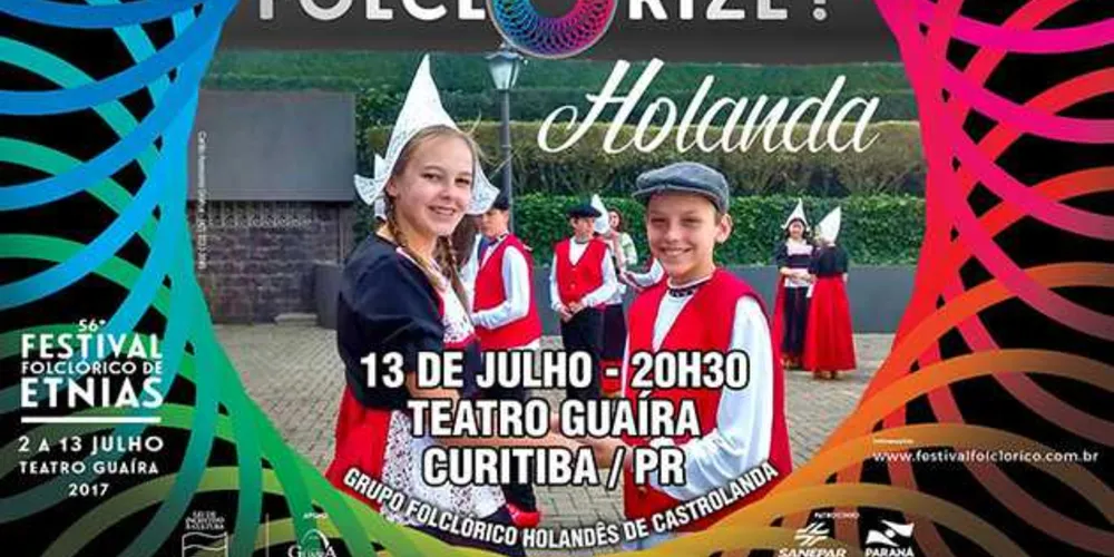 Grupo Folclórico Holandês de Castrolanda irá se apresentar no Guaíra no dia 13 de julho, no encerramento do Festival | Divulgação