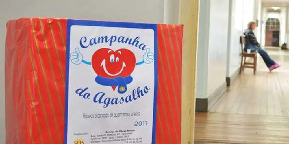Campanha do Agasalho do SOS teve início no último dia 19 de junho. Doações podem ser feitas na sede da ONG