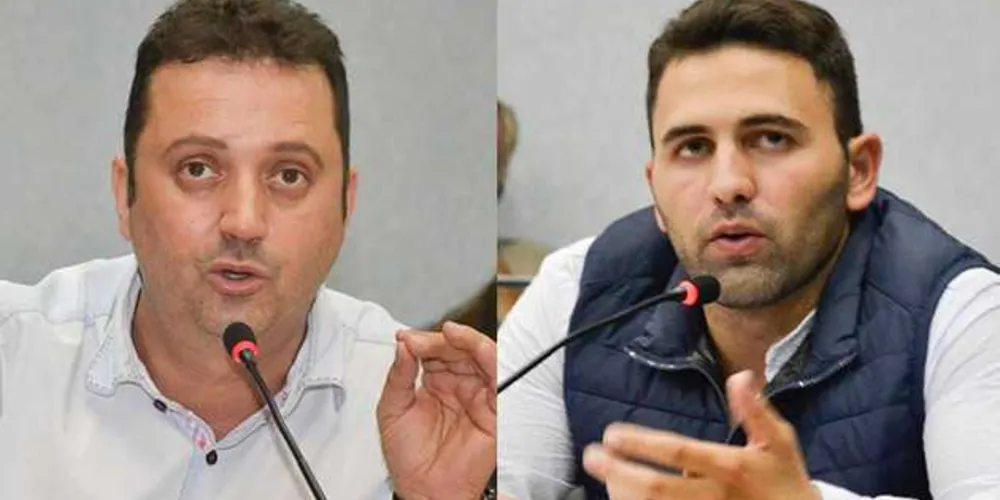 George (esquerda) e Felipe (direita) cobram multas contra o banco