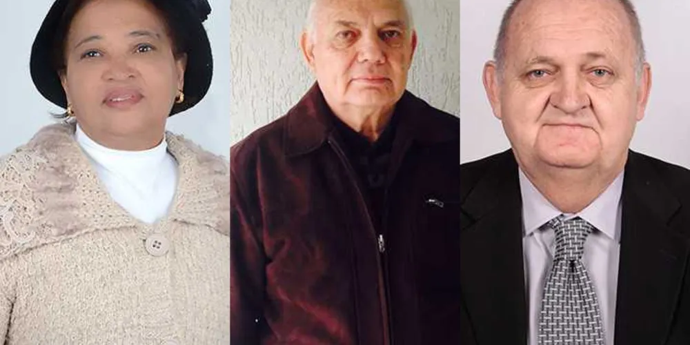 Os homenageados de Ponta Grossa serão Leonor de Oliveira Cataneo, Mário David e Miguel Domareski Jor | Divulgação