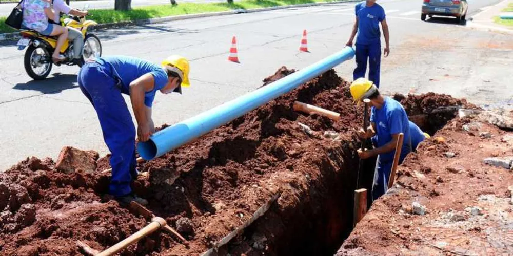 Obras da Sanepar deixam vilas de PG sem água hoje/Foto: Sanepar