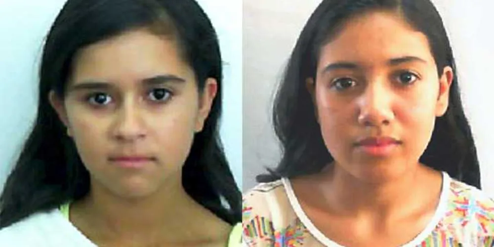Aline (esq.) e Lizandra (dir.) não são vistas há mais de 24 horas e familiares estão aflitos | Divulgação/PM