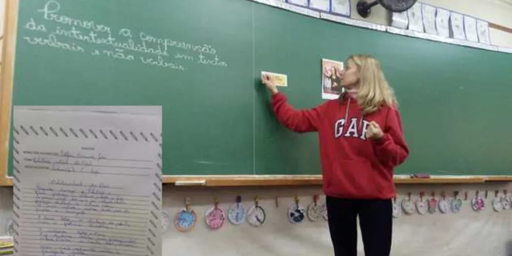 Trabalho foi desenvolvido em duplas e trios na sala de aula