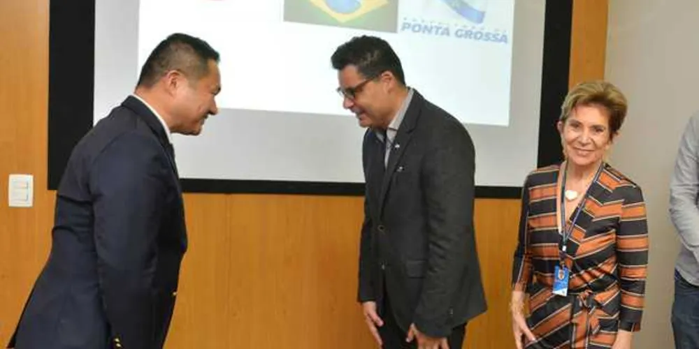 Comitiva representante do Japão foi recebida pelo prefeito Marcelo Rangel e vice Elizabeth Schmidt | Divulgação
