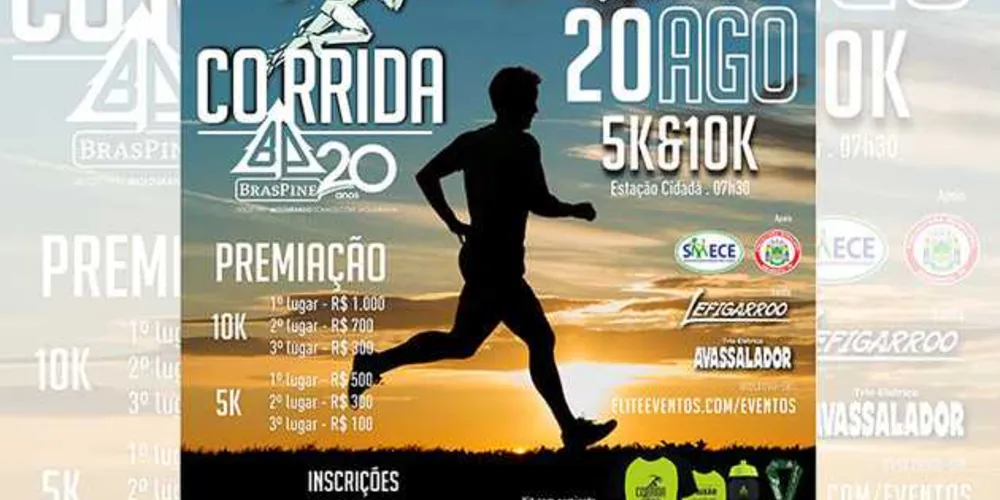 Imagem ilustrativa da imagem BrasPine organiza corrida de rua em Jaguariaíva