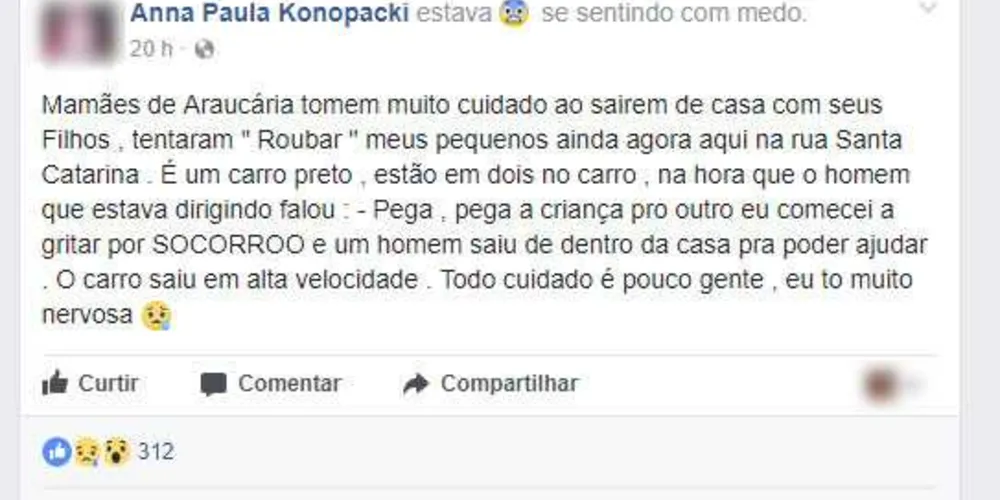 Imagem ilustrativa da imagem Mãe denuncia nova tentativa de sequestro