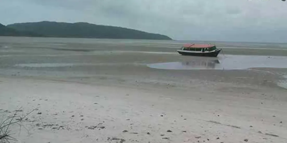Mar recuado em Pontal do Paraná/Foto: Divulgação Agora Litoral