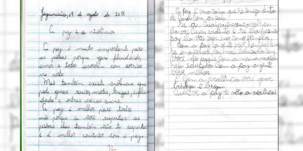 Textos dos alunos