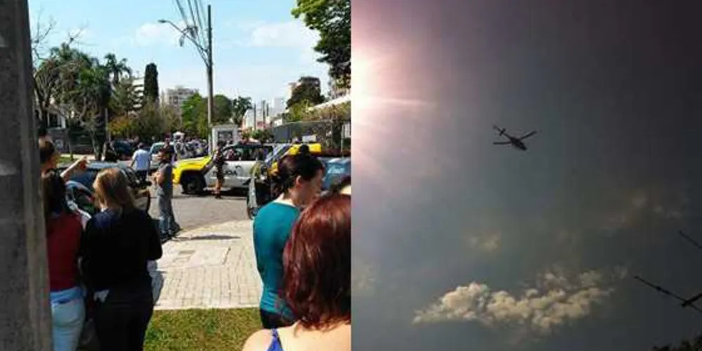 Imagem ilustrativa da imagem Transtornado, homem foge de motel e mobiliza até helicóptero da PM