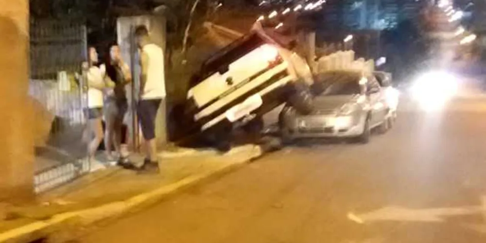 Apesar do susto, ninguém ficou ferido no acidente